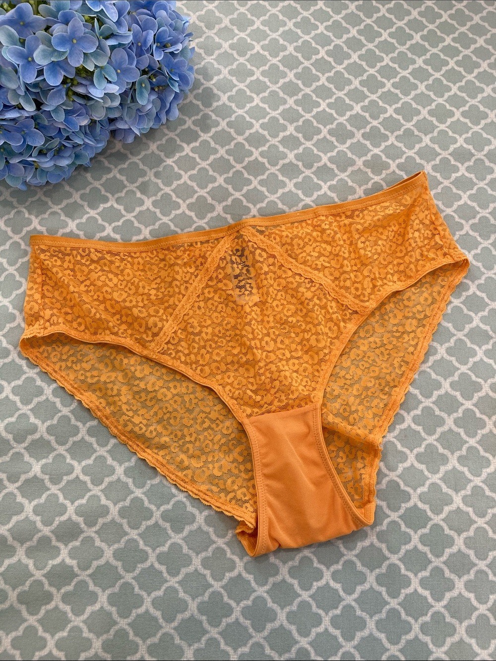 City Chic Yellow Leopard Lace High Waist Panty 16